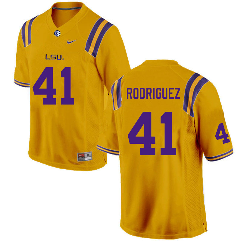 Men #41 Kyler Rodriguez LSU Tigers College Football Jerseys Sale-Gold - Click Image to Close
